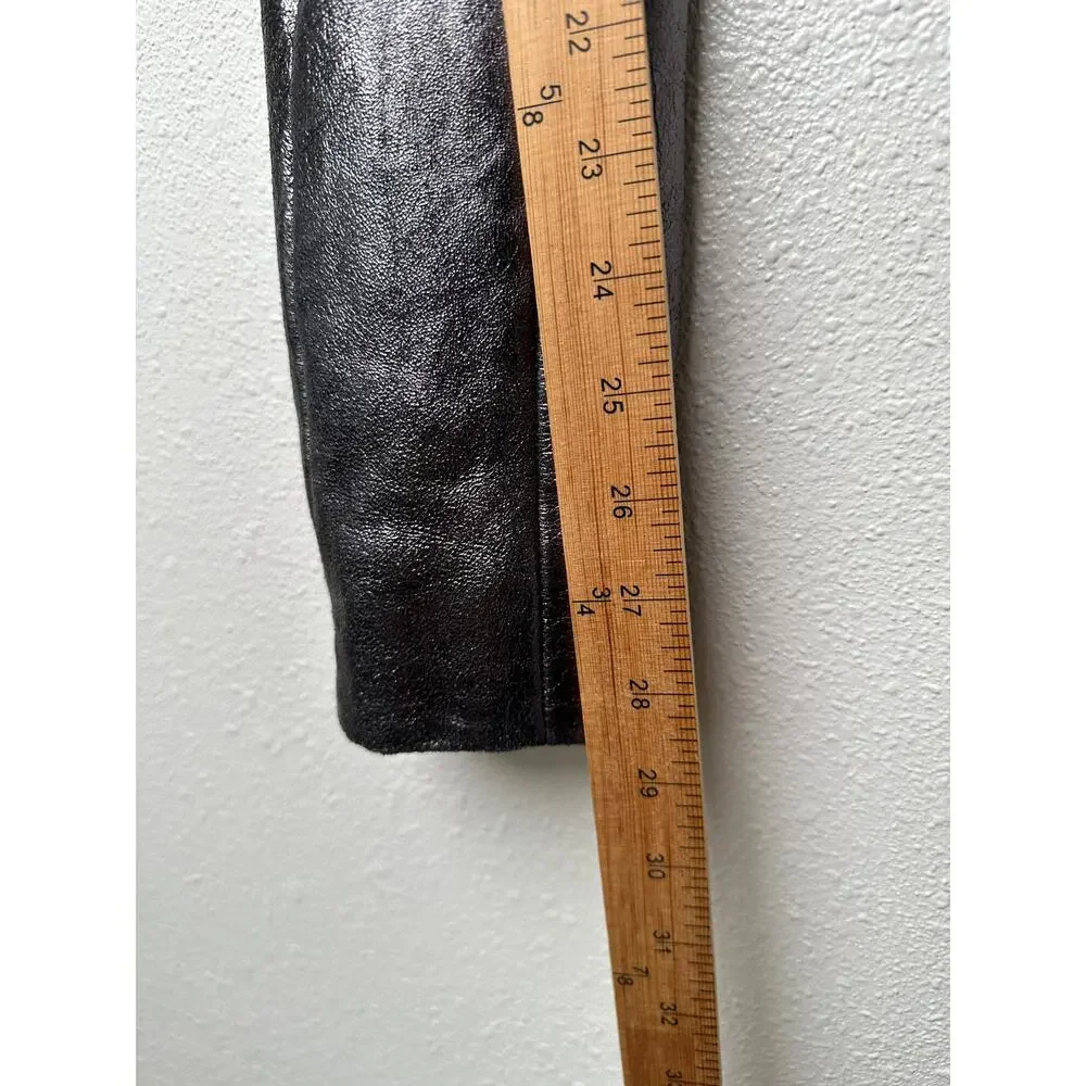 Gareth Pugh gunmetal calf leather cropped jacket women’s 10 draped zip - Picture 16 of 16